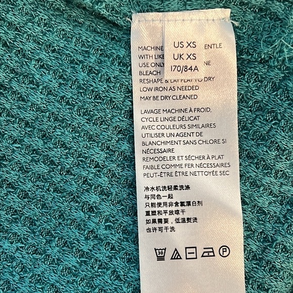 Free People We The Free North Shore Thermal Knit Tunic Top Turquoise XS - Picture 10 of 11